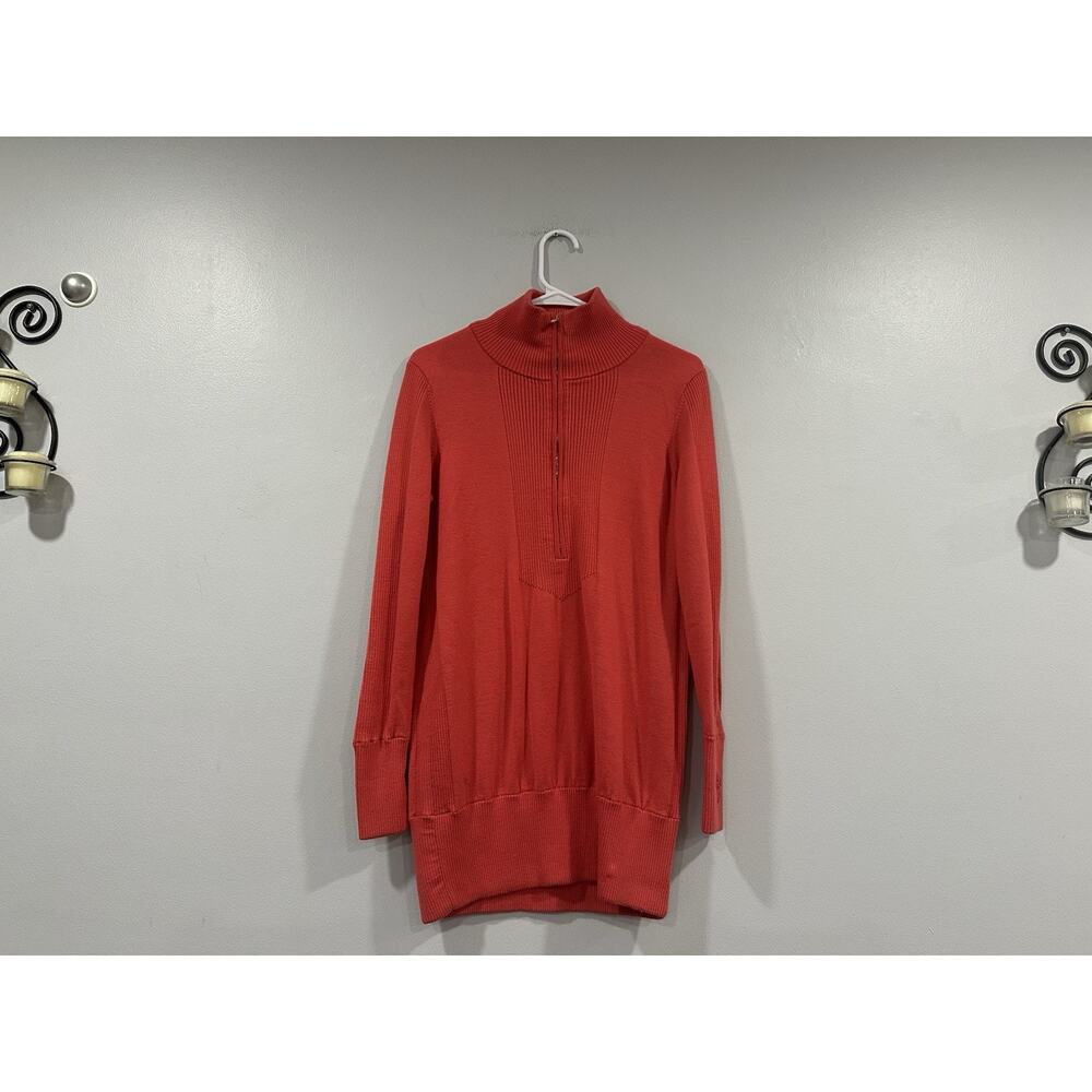 Tory Burch Merino Wool Sweater Womens Half Zip Mock Neck Alora Small S